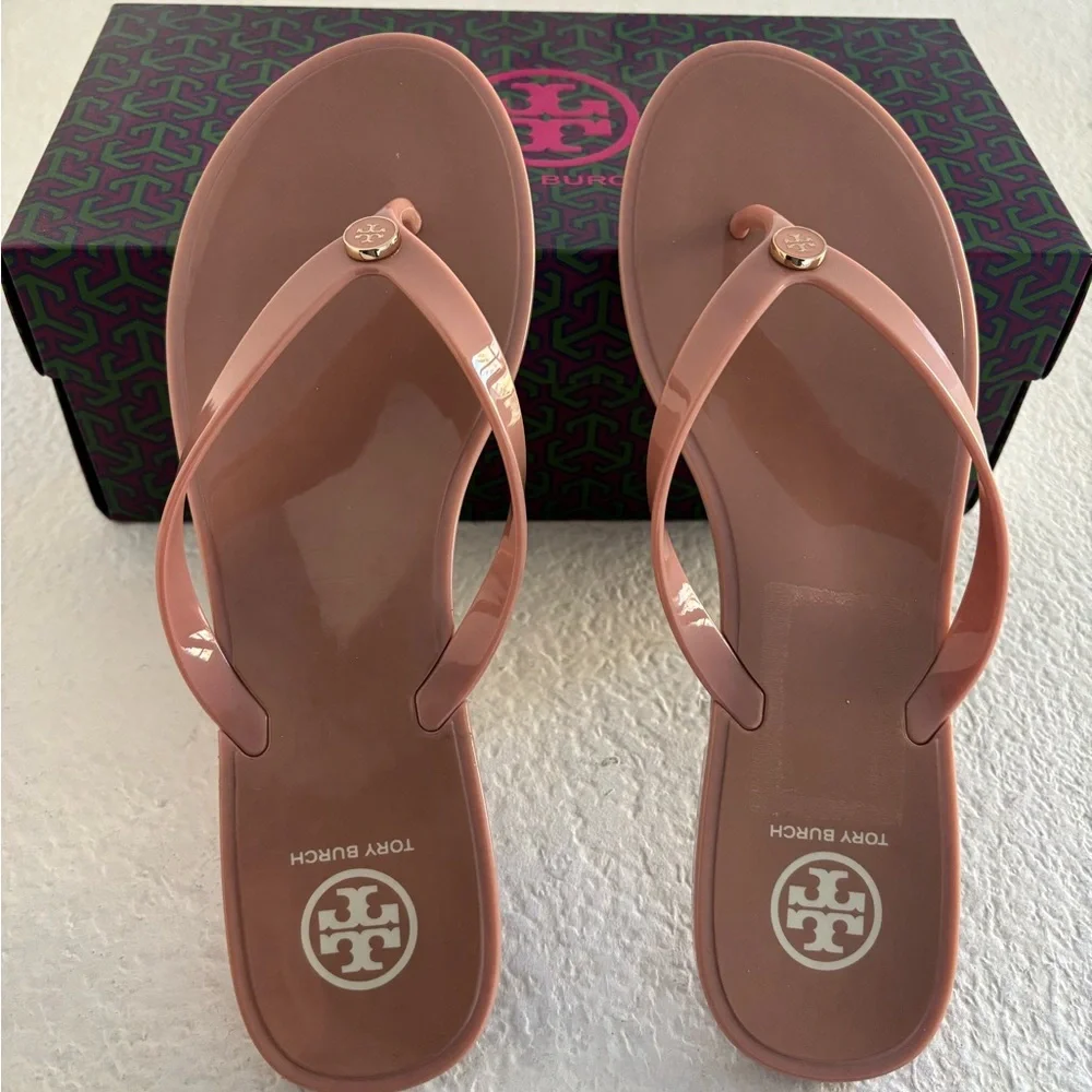 Tory Burch Studded Jelly Flip Flops NWT